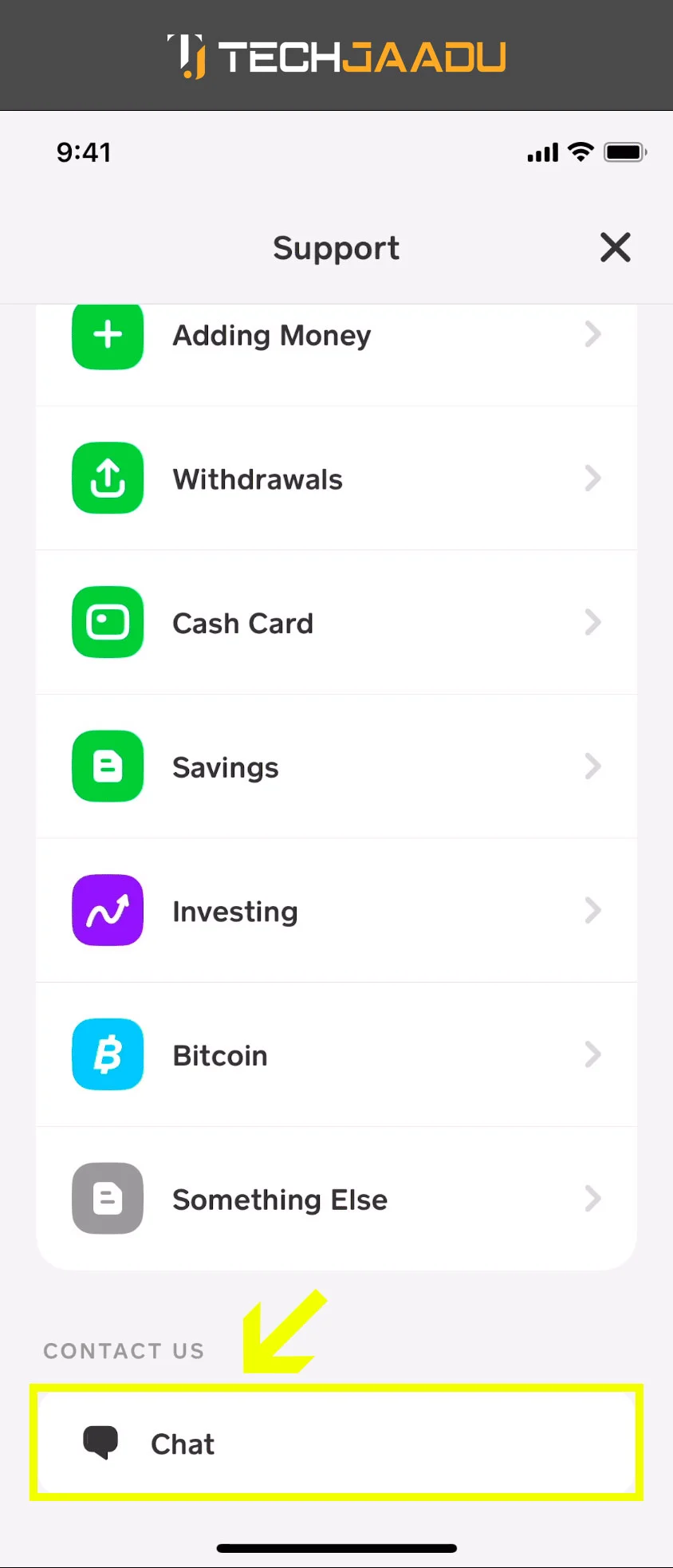 cash app support chat