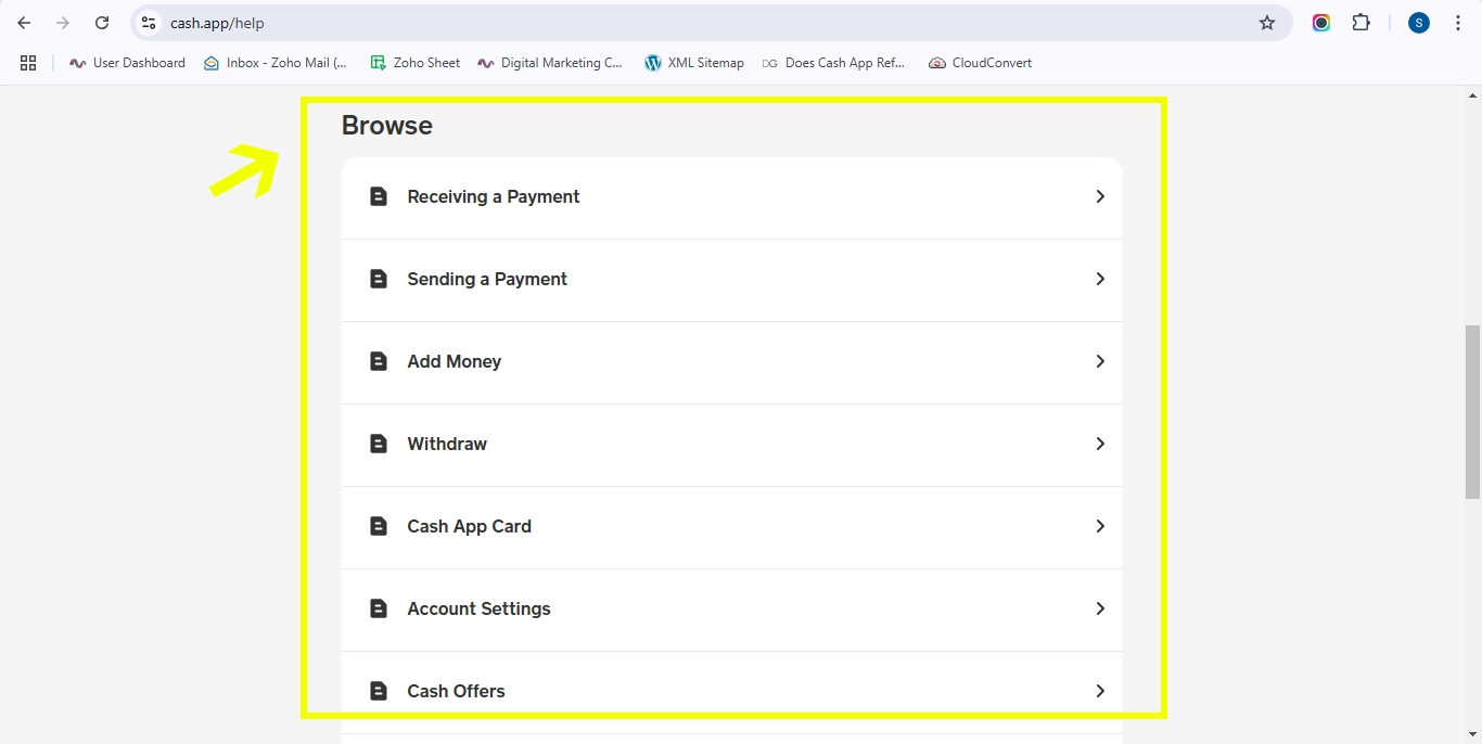 cash app support